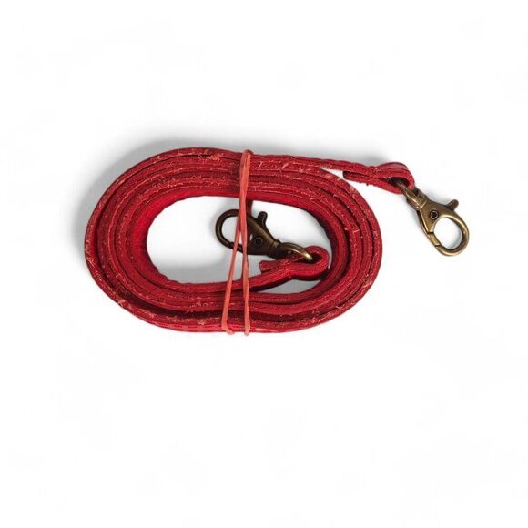 Massimo Castelli Croc Embossed Leather Purse Handbag Red 8.5"x10.5"x4.5" - Picture 11 of 15